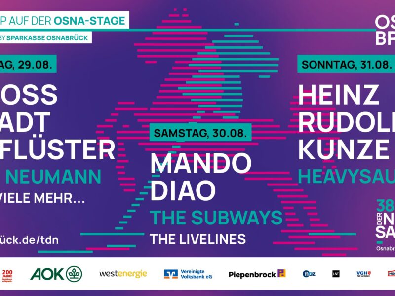 Tag der Niedersachsen 2025 in Osnabrück: Von Kinderzirkus bis Indie-Rock — Erste Programmhighlights stehen fest