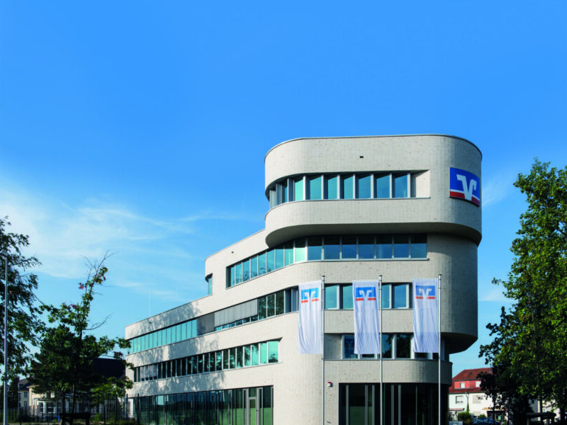 Gebäude der Volksbank Osnabrück - Außenansicht.